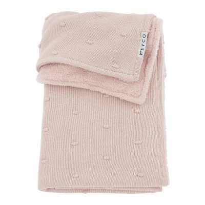 Afbeelding van Meyco Deken Babybed Mini Knots Soft Pink