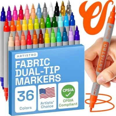 Afbeelding van 37 stuks acryl Dual Tip Paint Pens Brush + Fine Tips