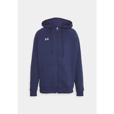Afbeelding van Under Armour Rival Hoodie Sweater met rits, Heren, Maat: XS, Midnight navy/white