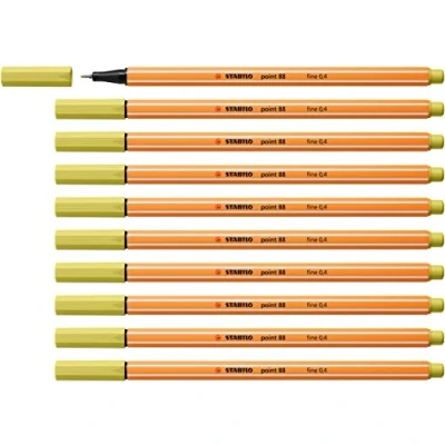 Afbeelding van STABILO point 88 Premium Fineliner Fine 0,4 mm Mosterd Doos 10 stuks