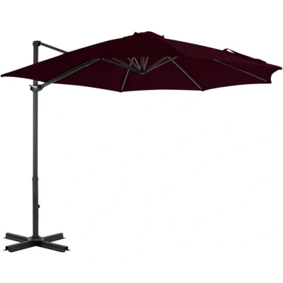 Afbeelding van Zweefparasol met aluminium paal 300 cm rood
