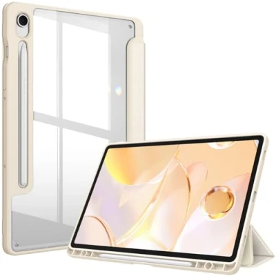 Afbeelding van FINTIE Beschermhoes voor Samsung Galaxy Tab S9 FE 10,9 inch/Galaxy 11 inch 2023, transparante achterkant, transparant, schokbestendig, automatische slaap /wekfunctie, sterrenlicht