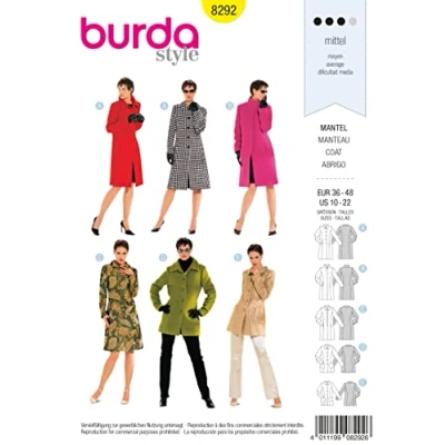 Afbeelding van Burda Naaipatroon 8292 Mantel in variaties