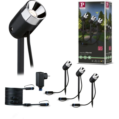 Afbeelding van Paulmann Plug &amp; Shine Basisset Grondspot Pike IP65 3000K 3x3,5W dimbaar