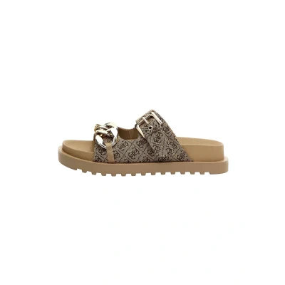 Afbeelding van Guess Fatema LOGO 4G Muiltjes, Dames, Maat: 40, Marron multi Textiel