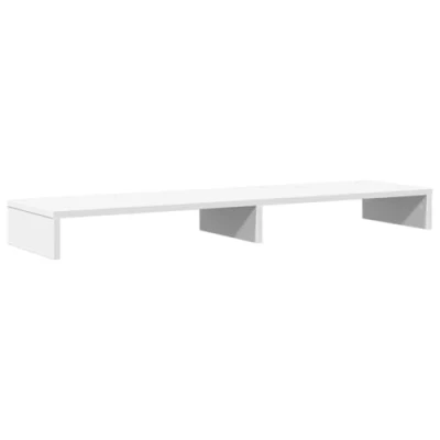 Afbeelding van vidaXL Monitorstandaard 100x27x10 cm bewerkt hout wit