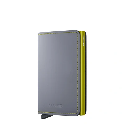 Afbeelding van Secrid Slimwallet Matte grey &amp; lime