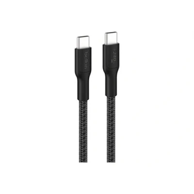 Image de Belkin BoostCharge Pro câble USB 24 pin C (M) pour 3 m tressé, Alimentation (240 W) noir