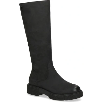 Afbeelding van Caprice Plateaulaarzen Black nubuc, Dames, Maat: 37, nubuc Leer