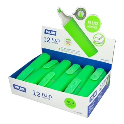 Afbeelding van Fluorescerende Markeerstift Set Milan Groen (12 Stuks)