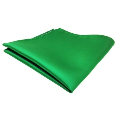 Afbeelding van TigerTie Zakdoek in effen design zakdoek, ridderlijkheid, afmetingen 30 x cm, Groen Helder Monochroom