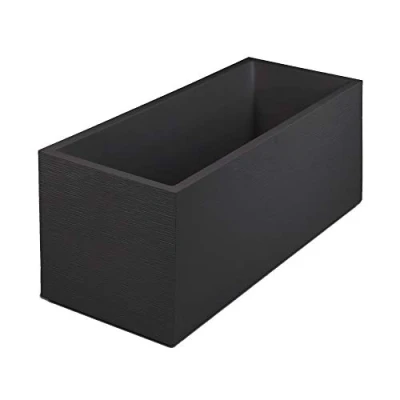 Afbeelding van Ondis24 Bloempot Vulkaan Pierre 100 cm, leisteen look met waterreservoir, winterbestendig (grafiet antraciet)
