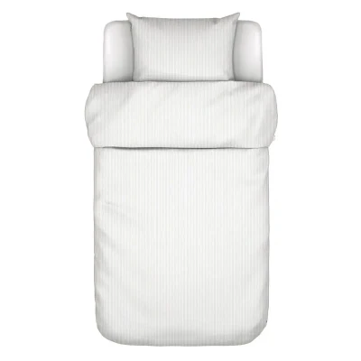Afbeelding van MARC O&#039;POLO Classic Fine Stripe Dekbedovertrek Grey mist Eenpersoons 140x200/220 cm