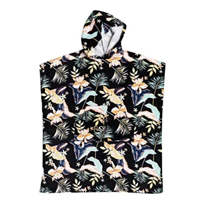 Afbeelding van Roxy Stay Magical Surfponcho voor dames, zwart (antraciet Rg Praslin S), Eén maat