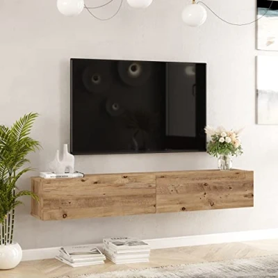 Afbeelding van Tv meubel Lapinlahti 180x31,5x29,5cm houtkleurig