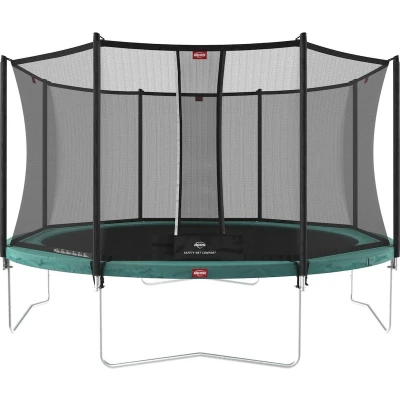 Afbeelding van BERG Favorit Regular op poten Trampoline 430 cm Rond Groen Gold Solospring Inclusief Veiligheidsnet