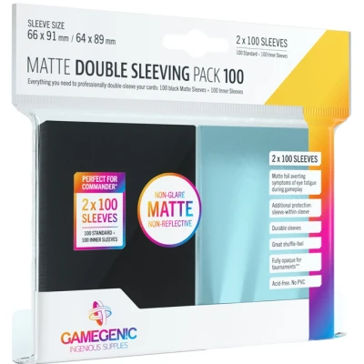 Afbeelding van Gamegenic Matte Sleeves Double Sleeving Pack (100 stuks)