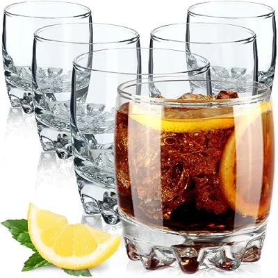 Afbeelding van KADAX Nadia 6 stuks drinkglazen voor water, sapglas, stevig glas, sap, tuin, feest, drankje, bierglas, universeel inzetbaar, cocktail, drank