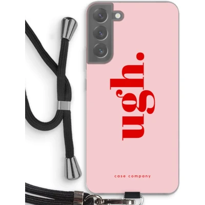 Afbeelding van Case Company® hoesje met Koord geschikt voor Samsung Galaxy S22 Plus Ugh Telefoonhoesje Zwart Bescherming aan alle Kanten en Over de Schermrand