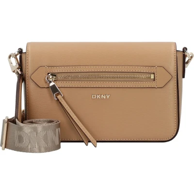 Afbeelding van DKNY Bryant AVE FLAP Schoudertas, Dames, Maat: One Size, Cappuccino