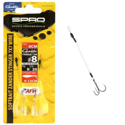 Afbeelding van Spro Softbait Zander Stinger 7x7 5cm Haakmaat 8 (2stuks) Stingers