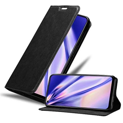Afbeelding van Cadorabo Hoesje geschikt voor Oppo A52 in ZWARTE NACHT Beschermhoes met magnetische sluiting, standfunctie en kaartvakje Book Case Cover Etui