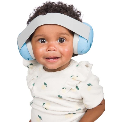Afbeelding van Dooky Baby Gehoorbescherming 0 3 jaar Blauw Noise Cancelling Headphones 25 dB Isolatie Verstelbare band Inclusief opbergzakje