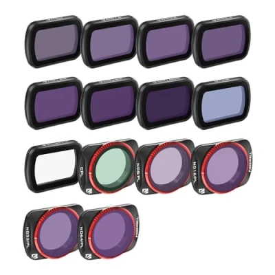 Afbeelding van Freewell QuickSwap ND, ND/PL, CPL, Snow Mist 1/4, lichtvervuilingsfilter, 14 stuks mega kit voor Osmo Pocket 3: moeiteloze installatie, creatieve vrijheid, cardancompatibiliteit