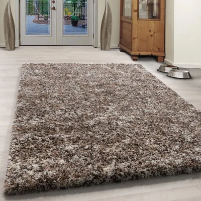 Afbeelding van Rainbow Soft Shaggy Hoogpolig Vloerkleed Beige 200x290 cm