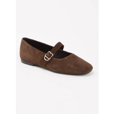 Afbeelding van Vagabond Jolin Ballerina&#039;s, Dames, Maat: 39, Coffee Veloursleer