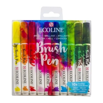 Afbeelding van Ecoline Brush Pen set 10 Helder