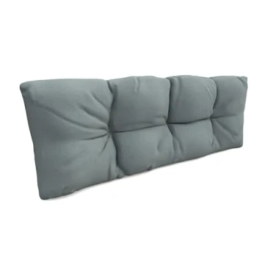 Afbeelding van POKAR Rugkussen, gestoffeerd, 120 x 40 12 cm, voor Europallet/Europalet, tuin of terras, comfortabele rugleuning DYI palletbank, binnen en buiten, zonder pallets, blauw