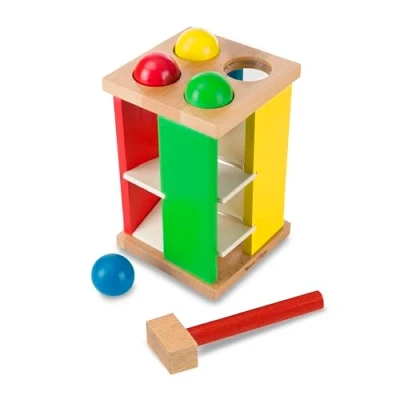 Afbeelding van Melissa &amp; Doug Pound and Roll Tower Houten Hamer Vroeg Ontwikkelingsspeelgoed Probleemoplossing 1 Jaar Speelgoed Cadeau voor Jongen of Meisje