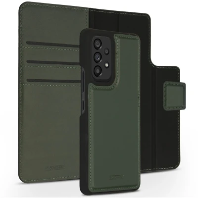 Afbeelding van Accezz Hoesje Geschikt voor Samsung Galaxy A53 Met Pasjeshouder Premium Leather 2 in 1 Wallet Bookcase Groen