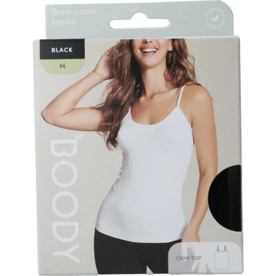 Afbeelding van Boody Bamboe Cami Top Zwart / M