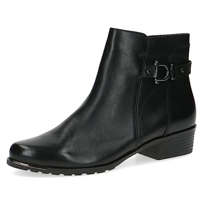 Afbeelding van CAPRICE 9 25334 41 enkellaarsjes met veters voor dames, Nappa zwart
