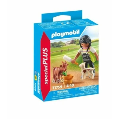 Image de Playmobil Special Plus 71759 Fermière avec chèvre et chevreau