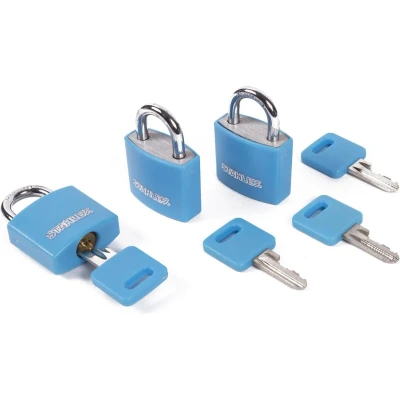 Afbeelding van Stahlex Hangslot Alumium 30 mm Gelijksluitend 3 stuks