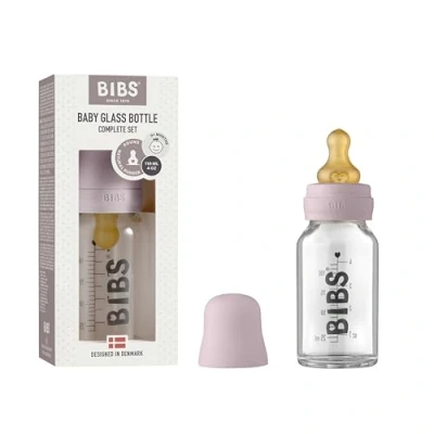 Afbeelding van BIBS Fles Glas Dusky Lilac 110ml