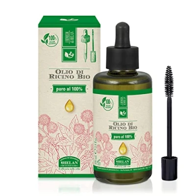 Afbeelding van Helan, Ricinusolie Bio, koudgeperst, voor wimpers en wenkbrauwen, appel, nagelriem, 100 ml