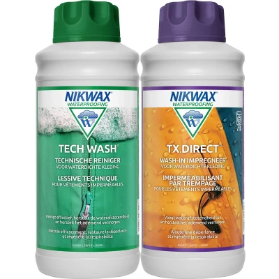 Afbeelding van Nikwax Tech Wash Wasmiddel &amp; TX Direct Impregneermiddel 1L Kleurloos Onderhoud Kleding