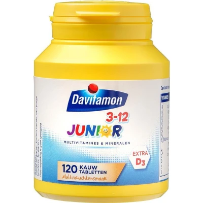 Afbeelding van Davitamon Junior 3 12 Multifruit 120 Kauwtabletten