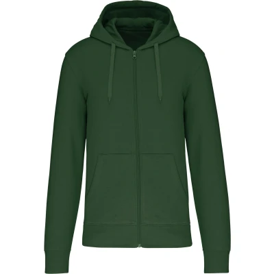 Afbeelding van Kariban Ecologische herensweater met capuchon en ritssluiting K4030 Forest Green