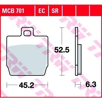 Afbeelding van TRW Organic Allround MCB701 Remblokkenset