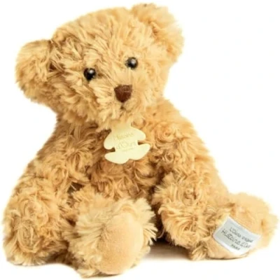 Afbeelding van Histoire d&#039;Ours Pluche vintage beer 27 cm kleur honing knuffelbeer met frissotte haar cadeau idee voor meisjes en jongens geboorte baby kinderen HO2873