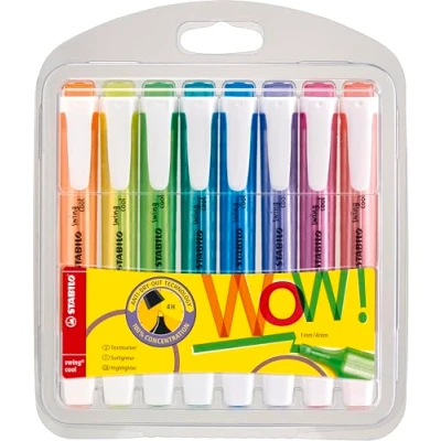 Afbeelding van Markeerstift STABILO Swing cool 275/8 Wow assorti etui à 8 stuks