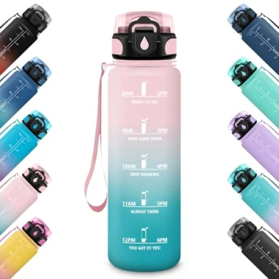 Image de HoneyHolly bouteille d&#039;eau de 500 ml pour enfants, sport, d&#039;eau, école, camping, yoga, bureau,