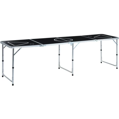 Afbeelding van Bierpongtafel inklapbaar 240 cm zwart