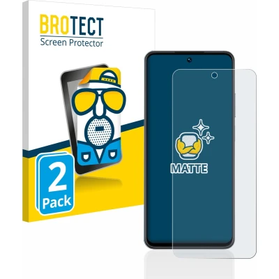 Afbeelding van BROTECT Antireflecterende schermbeschermer mat (2 Stuk, Realme C55), Smartphone beschermfolie, Grijs