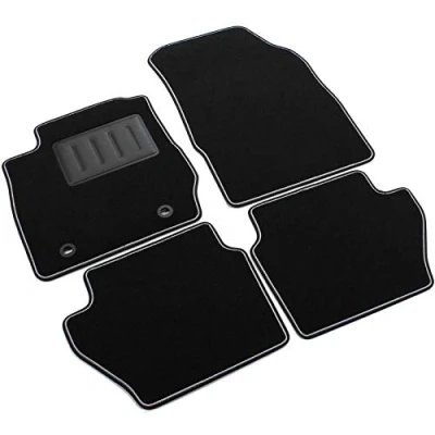 Afbeelding van ilTappetoAuto SPRINT01301 Vloermatset PU (Polypropyleen) voor en achter 4 zwart Op maat gemaakt FORD: FIESTA 6
